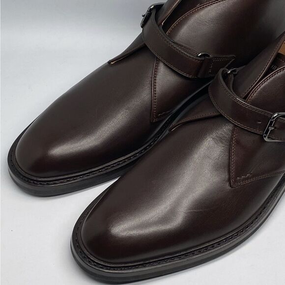 HESCHUNG Chene Leather Monk Strap Ankle Boot UK size 9/us size 10 - Picture 3 of 13